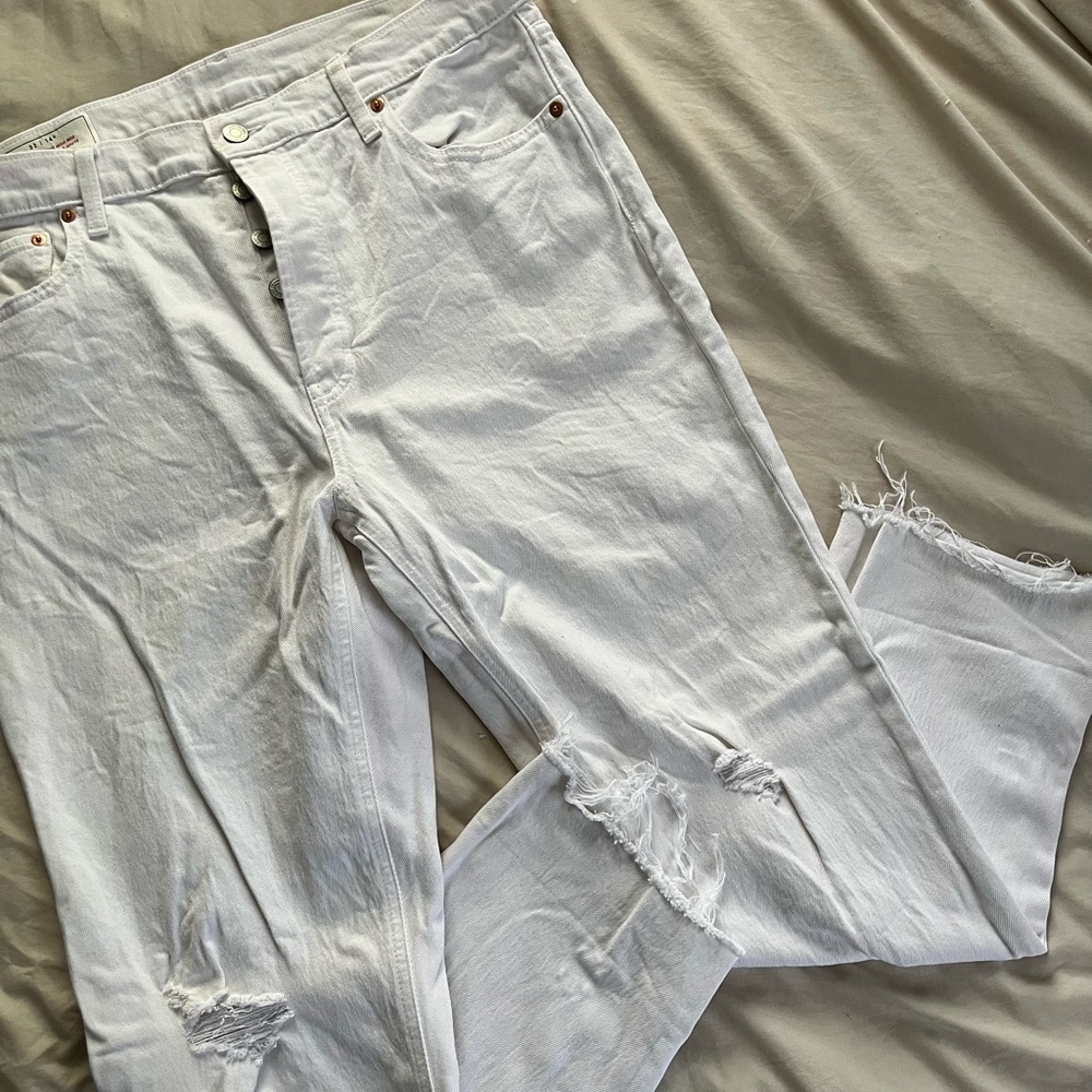 GAP White Cropped Jeans